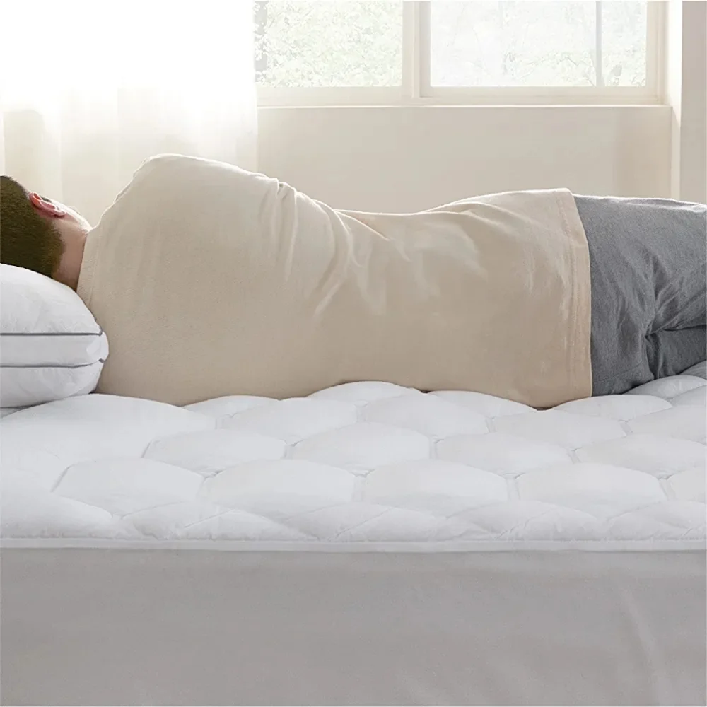 Bedsure Twin Size Mattress Pad - Soft Cooling Mattress Cover Padded, Quilted Fit